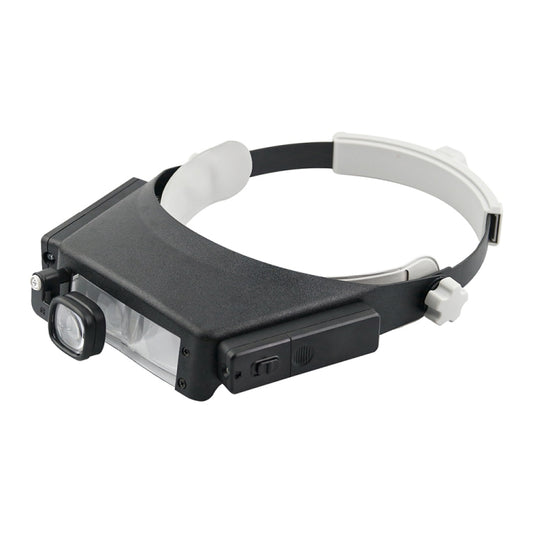 81007-P LED Light Head-Mounted Electronic Repair Tool Magnifying Glass - Glasses Style by buy2fix | Online Shopping UK | buy2fix