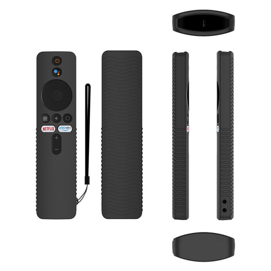 For Xiaomi 4K TV Stick Y48 Remote Control Anti-Drop Silicone Protective Cover(Black) by buy2fix