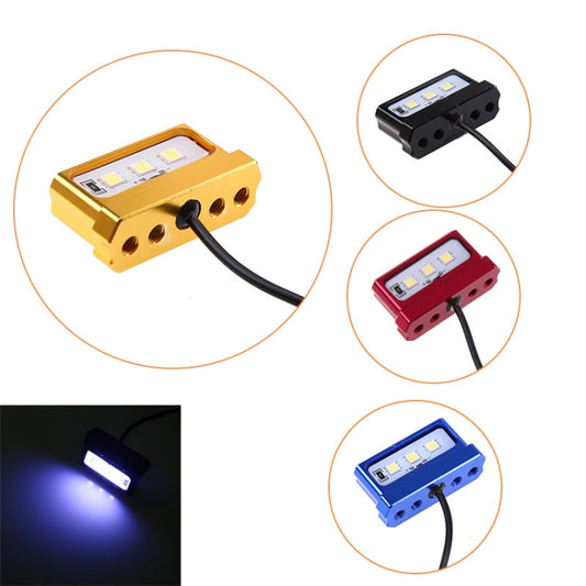 MK-114 2pcs Plane Frame CNC Aluminum Alloy LED Taillights Motorcycle License Plate Light(Black) - Signal Lights by buy2fix | Online Shopping UK | buy2fix