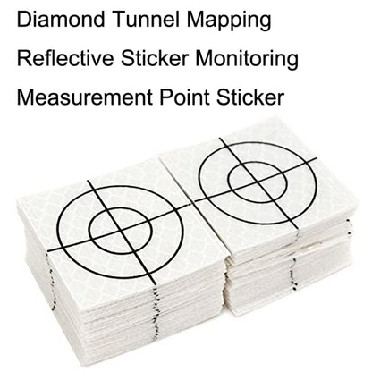 FP001 Diamond Tunnel Mapping Reflective Sticker Monitoring Measurement Point Sticker, Size: 60x60mm With Triangle - Other Tester Tool by buy2fix | Online Shopping UK | buy2fix