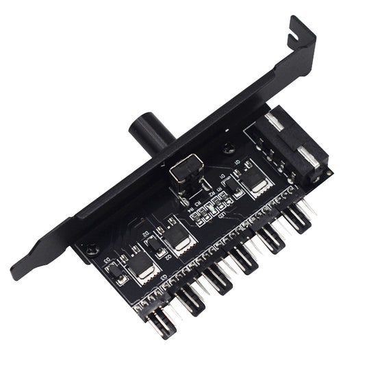 PIC Bit Case Cooling Fan Control Switch PWM 6 Way Computer Fan Speed Controller(Big 4Pin) by buy2fix