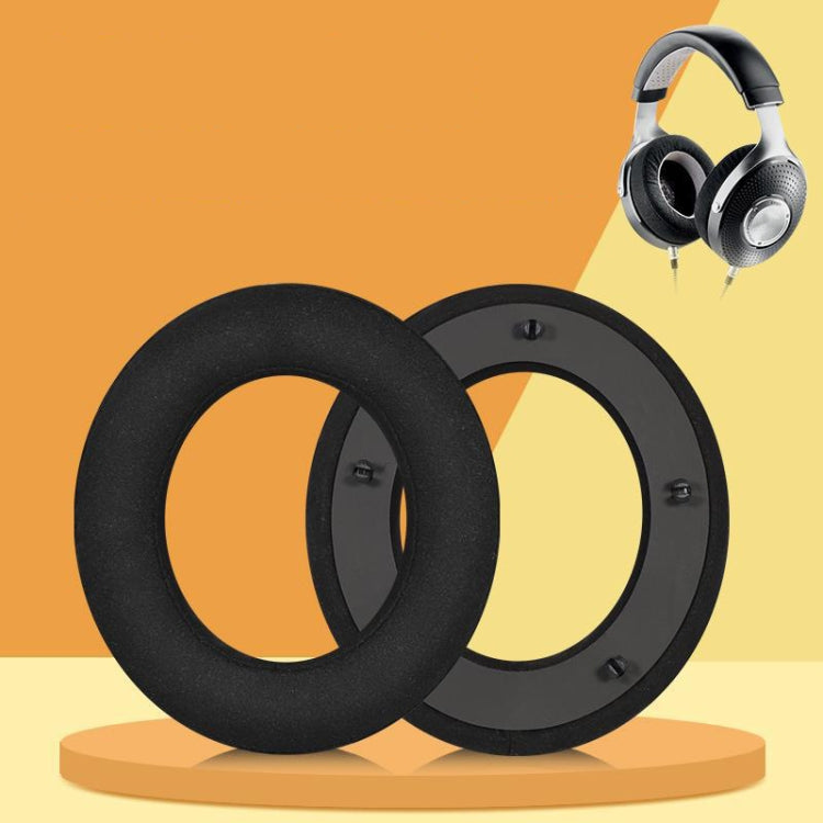 For Focal Clear MG Pro 2pcs Leather Breathable and Comfortable Headset Cover, Color: Fiber Black - Earmuff & Pad by buy2fix | Online Shopping UK | buy2fix