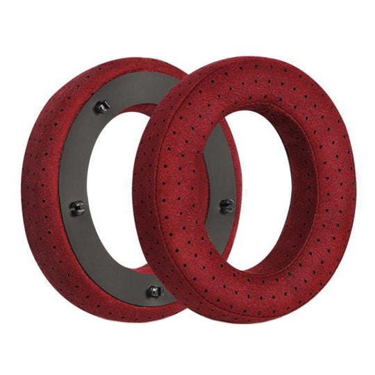 Pour Focal Clear MG Pro 1 paire de housses de casque en cuir respirantes et confortables, couleur : fibre rouge