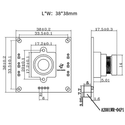 AS-2491-USB-38x38 HD 720P H.264 Compressed USB Camera Module by buy2fix