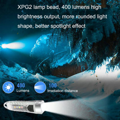 V1 Keychain Lantern Mini Light Flashlight Multifunctional Outdoor Home Flashlight(Transparent White) - Mini Flashlight by buy2fix | Online Shopping UK | buy2fix