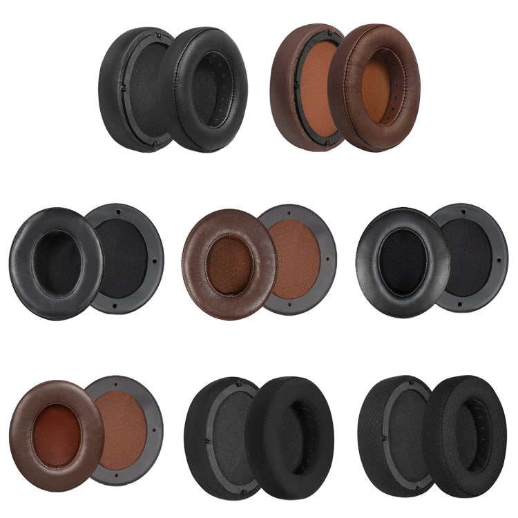 For Edifier W855BT 2pcs Headset Soft and Breathable Sponge Cover, Color: Black Lambskin - Earmuff & Pad by buy2fix | Online Shopping UK | buy2fix