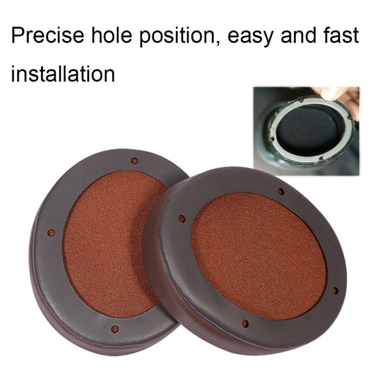 For Edifier W855BT 2pcs Headset Soft and Breathable Sponge Cover, Color: Black Lambskin - Earmuff & Pad by buy2fix | Online Shopping UK | buy2fix
