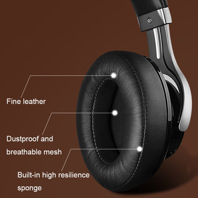 For Edifier W855BT 2pcs Headset Soft and Breathable Sponge Cover, Color: Black Lambskin - Earmuff & Pad by buy2fix | Online Shopping UK | buy2fix