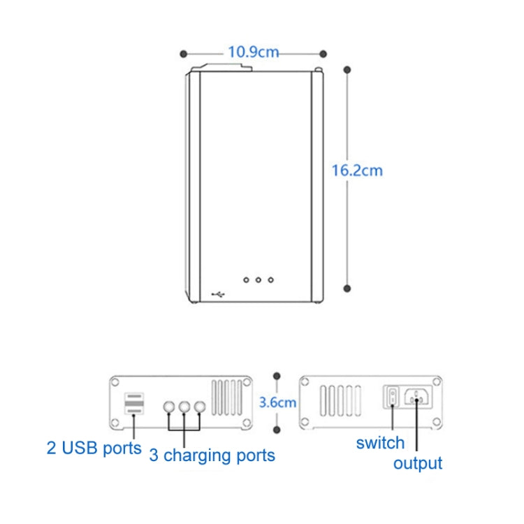 for DJI Mavic 3 YX 1 to 5 Charger With Switch(EU Plug) - Charger by buy2fix | Online Shopping UK | buy2fix