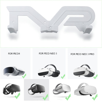 Wall Bracket Display Stand For Meta Quest 2/Pico Neo 3/Pico 4/Pro VR Accessories(White) - VR Accessories by buy2fix | Online Shopping UK | buy2fix