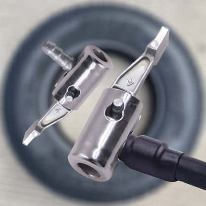 2pcs Vehicle Inflatable Pump Tube Joint Tire Mouth Gas Mouth Tube Fast Connector Inflatable Pump To Rotate by buy2fix