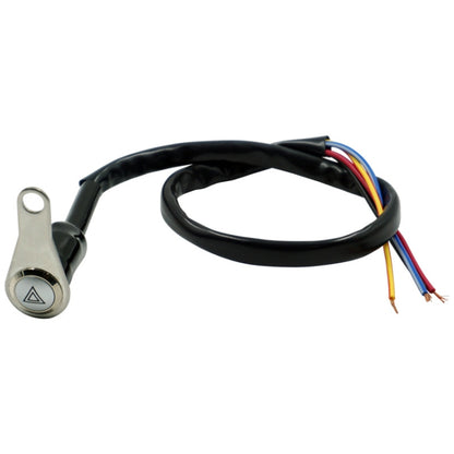 KG-057 Motorcycle Handlebar LED Self-lock Metal Button Dual Flash Switch With Light Ring - Electrical Instruments by buy2fix | Online Shopping UK | buy2fix
