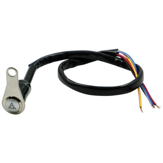 KG-057 Motorcycle Handlebar LED Self-lock Metal Button Dual Flash Switch With Light Ring - Electrical Instruments by buy2fix | Online Shopping UK | buy2fix