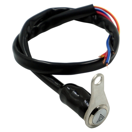 KG-057 Motorcycle Handlebar LED Self-lock Metal Button Dual Flash Switch With Light Ring - Electrical Instruments by buy2fix | Online Shopping UK | buy2fix