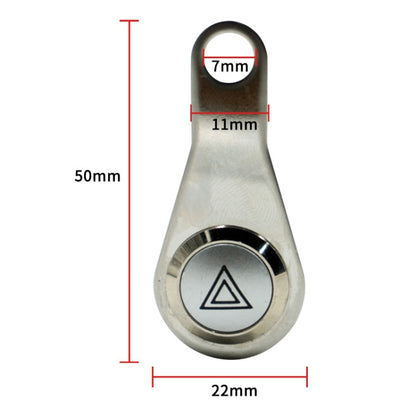 KG-057 Motorcycle Handlebar LED Self-lock Metal Button Dual Flash Switch With Light Ring - Electrical Instruments by buy2fix | Online Shopping UK | buy2fix