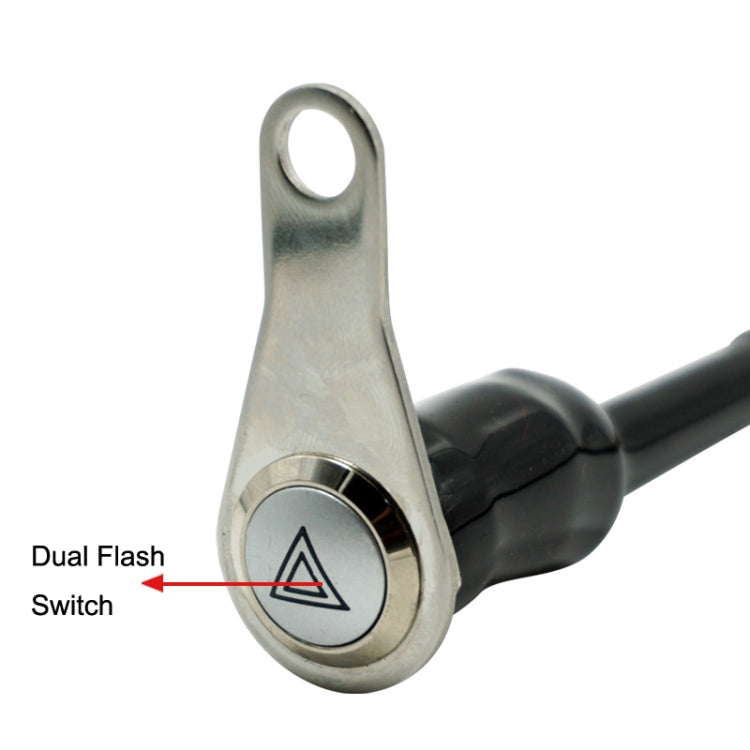 KG-057 Motorcycle Handlebar LED Self-lock Metal Button Dual Flash Switch With Light Ring - Electrical Instruments by buy2fix | Online Shopping UK | buy2fix