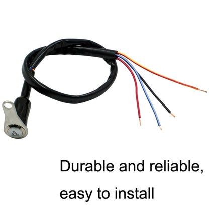 KG-057 Motorcycle Handlebar LED Self-lock Metal Button Dual Flash Switch With Light Ring - Electrical Instruments by buy2fix | Online Shopping UK | buy2fix