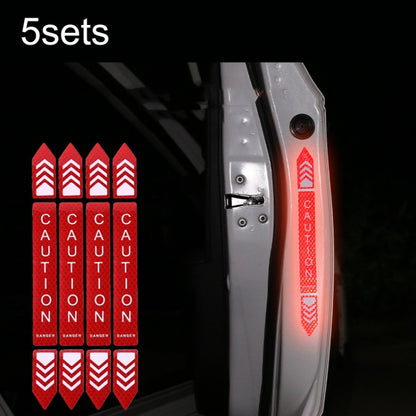 5sets Car Opening Door Anti-Collision Safety Warning Reflector(Diamond Red) - Warning Sticker by buy2fix | Online Shopping UK | buy2fix