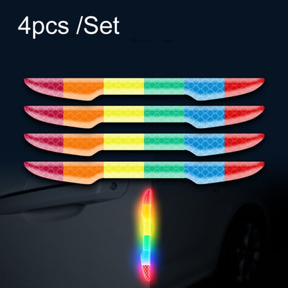 4pcs /Set Car Door Anti-Collision Scrape And Rearview Mirror Colorful Safety Warning Reflective Sticker, Style: Glue Model Door - Warning Sticker by buy2fix | Online Shopping UK | buy2fix