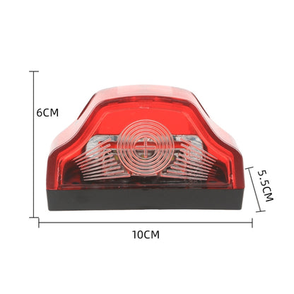 2pcs MK-198 3LED Van / Truck / Trailer White Light License Plate Lamp(Red) - License Plate Lights by buy2fix | Online Shopping UK | buy2fix