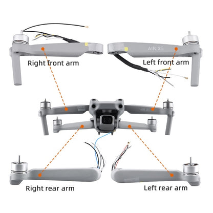 for DJI Mavic Air 2S Right Front Arm Front And Rear Machine Arm Shell Repair Accessories - For DJI Mavic Series by buy2fix | Online Shopping UK | buy2fix
