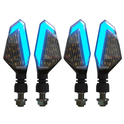MK-236 4pcs 22LED Motorcycle V Line Two Color Turning Light Signal Angle Light(Yellow Blue) - Turn Signal by buy2fix | Online Shopping UK | buy2fix