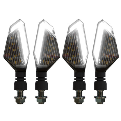MK-236 4pcs 22LED Motorcycle V Line Two Color Turning Light Signal Angle Light(Yellow White) - Turn Signal by buy2fix | Online Shopping UK | buy2fix