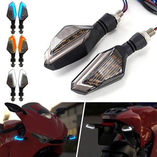 MK-236 4pcs 22LED Motorcycle V Line Two Color Turning Light Signal Angle Light(Yellow Blue) - Turn Signal by buy2fix | Online Shopping UK | buy2fix