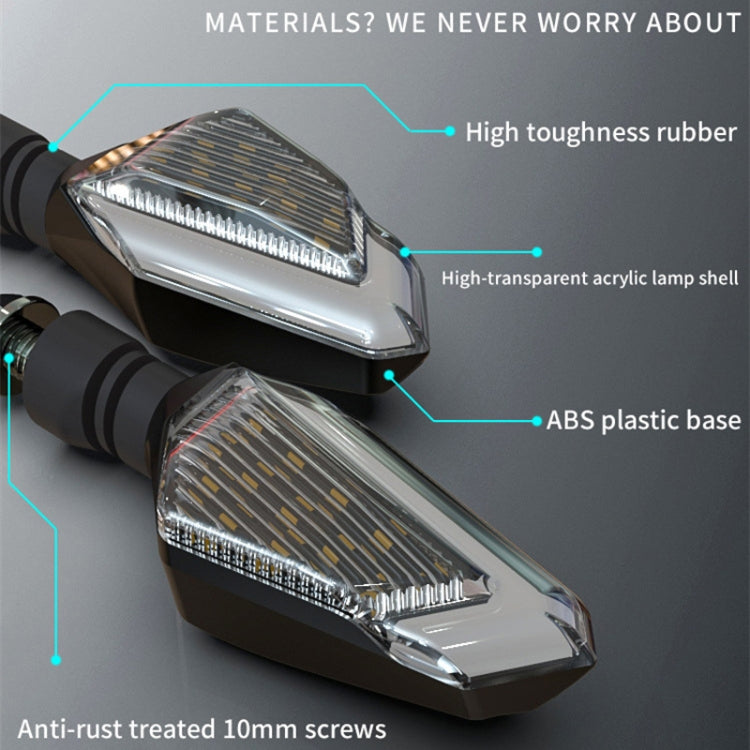 MK-236 4pcs 22LED Motorcycle V Line Two Color Turning Light Signal Angle Light(Yellow White) - Turn Signal by buy2fix | Online Shopping UK | buy2fix