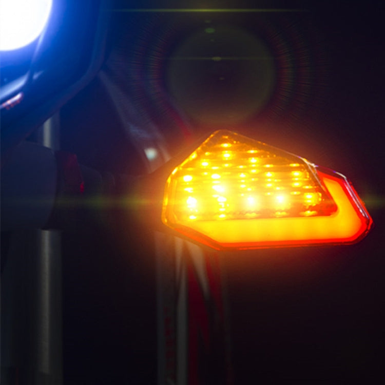 MK-236 4pcs 22LED Motorcycle V Line Two Color Turning Light Signal Angle Light(Yellow Red) - Turn Signal by buy2fix | Online Shopping UK | buy2fix