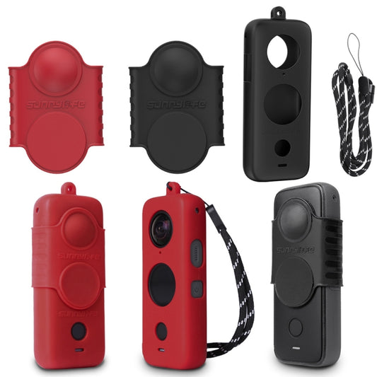 For Insta360 One X2 Sunnylife ST-Q9420 Silicone Protective Case Black Lens Screen Case - Case & Bags by Sunnylife | Online Shopping UK | buy2fix