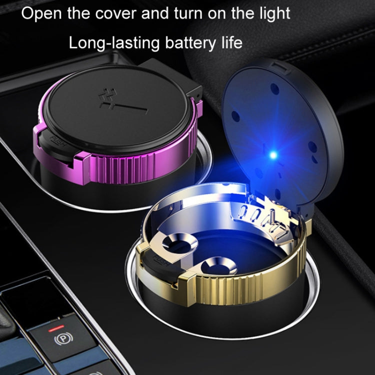 Car Universal Multifunctional Ashtray With Cover(Gold) - Stowing Tidying by buy2fix | Online Shopping UK | buy2fix