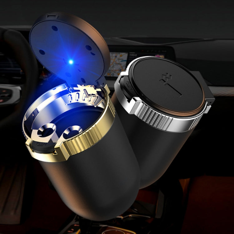 Car Universal Multifunctional Ashtray With Cover(Gold) - Stowing Tidying by buy2fix | Online Shopping UK | buy2fix