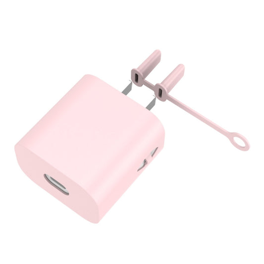For Apple Series 18W&20W AC01 Charger Silicone Protective Cover(Pink) by buy2fix