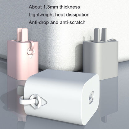 For Apple Series 18W&20W AC01 Charger Silicone Protective Cover(Pink) by buy2fix