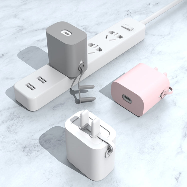 For Apple 5W AC01 Charger Silicone Protective Cover(Pink) by buy2fix