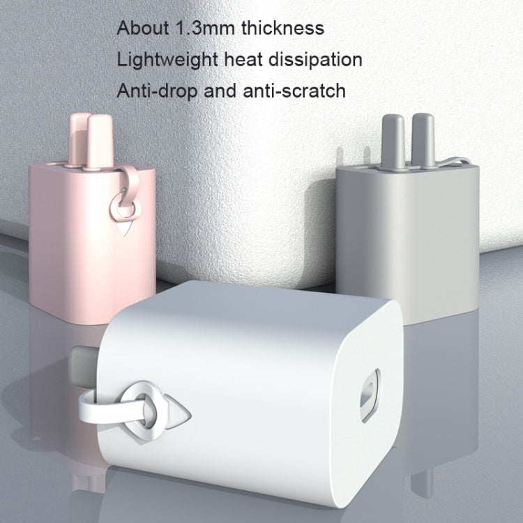 For Apple 5W AC01 Charger Silicone Protective Cover(White) by buy2fix