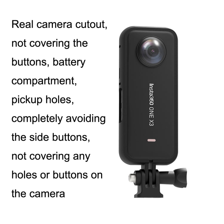 For Insta360 X3 A516 Panoramic Sports Camera Plastic Protection Border - Mount & Holder by buy2fix | Online Shopping UK | buy2fix