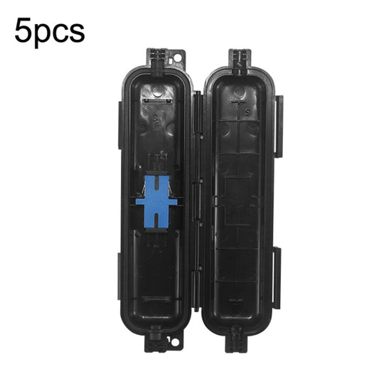 P-1101-5 5pcs SC Type Optical Fiber Waterproof Protective Box Leather Light Cable Continuation Box by buy2fix