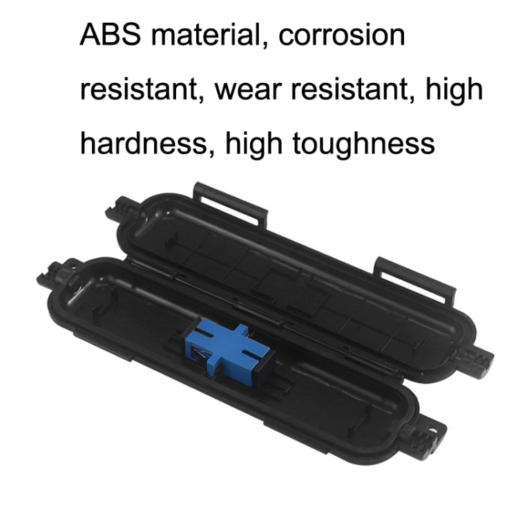 P-1101-5 5pcs SC Type Optical Fiber Waterproof Protective Box Leather Light Cable Continuation Box by buy2fix