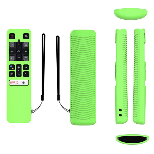 For TCL RC802V FMR1 FNR1 Y40 TV Remote Control Anti-Drop Silicone Protective Case(Luminous Green) - Remote Control Covers by buy2fix | Online Shopping UK | buy2fix
