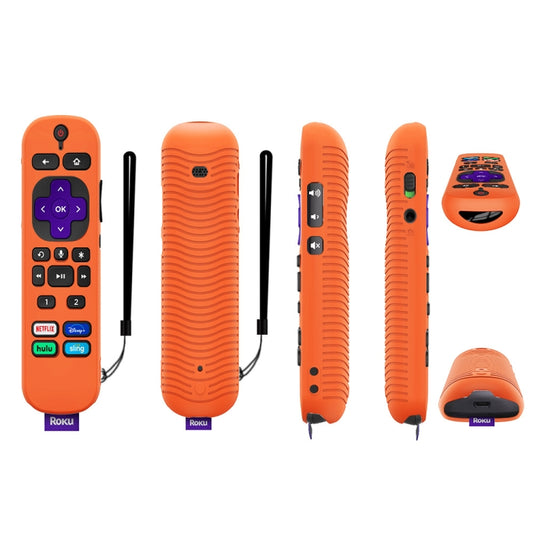 For TCL Roku Voice Remote Pro Y30 Remote Control Shockproof Silicone Protective Case(Orange) - Remote Control Covers by buy2fix | Online Shopping UK | buy2fix