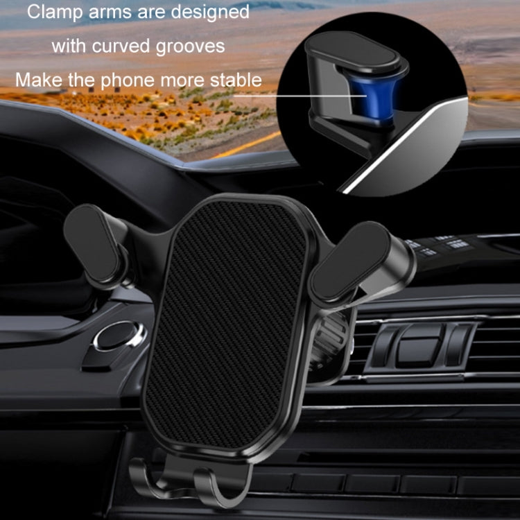 Car Air Outlet Upside-down Hook Strong Mobile Phone Holder(Cool Black) - Universal Car Holders by buy2fix | Online Shopping UK | buy2fix