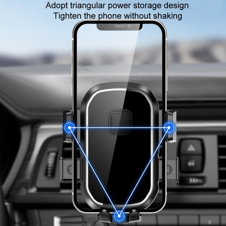Car Air Outlet Hook Firmly Navigation Mobile Phone Holder(Mirror Black) - Universal Car Holders by buy2fix | Online Shopping UK | buy2fix