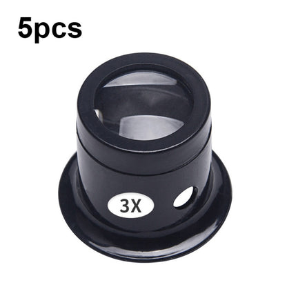 5pcs Eyepiece Magnifier Glass Lens Eyepiece Type Repair Magnifier, Times: 3X - Glasses Style by buy2fix | Online Shopping UK | buy2fix