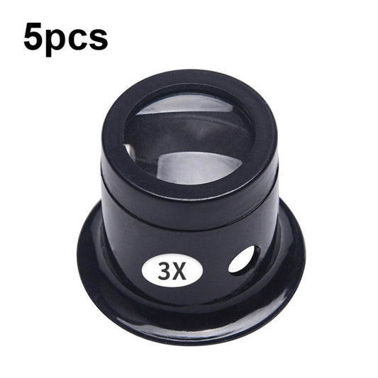 5pcs Eyepiece Magnifier Glass Lens Eyepiece Type Repair Magnifier, Times: 3X - Glasses Style by buy2fix | Online Shopping UK | buy2fix