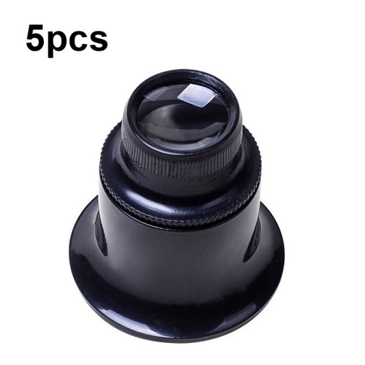 5pcs Eyepiece Magnifier Glass Lens Eyepiece Type Repair Magnifier, Times: 20X - Glasses Style by buy2fix | Online Shopping UK | buy2fix