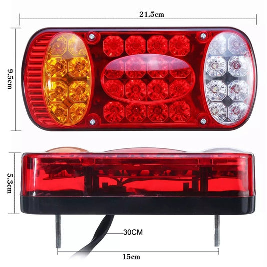 MK-231 12V Trailer Truck Car Straw Hat Lamp Beads Taillights(Red) - Warning Lights by buy2fix | Online Shopping UK | buy2fix
