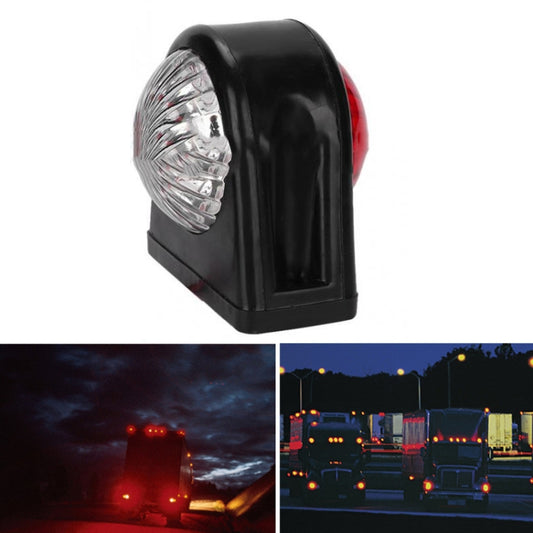 MK-249 10-30V 8LEDs Red And White Truck Round Side Light(Red White) - Running Lights by buy2fix | Online Shopping UK | buy2fix