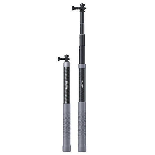 TELESIN 1.2m Carbon Fiber Monopod Selfie Stick With 1/4 Screw For Action Cameras - Extendable Pole by TELESIN | Online Shopping UK | buy2fix